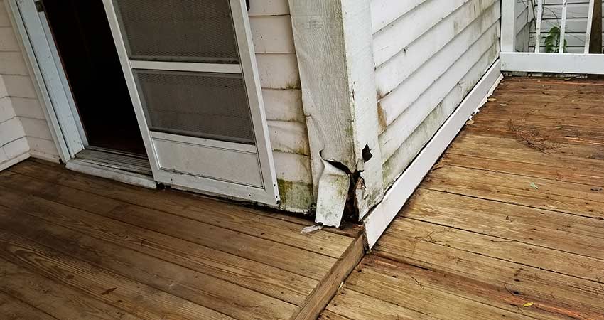 Termite damage on a brevard county home