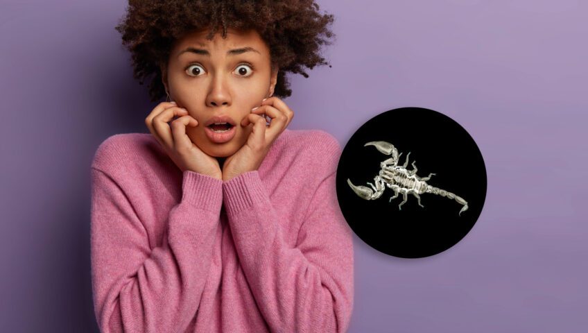Woman afraid of Scorpions