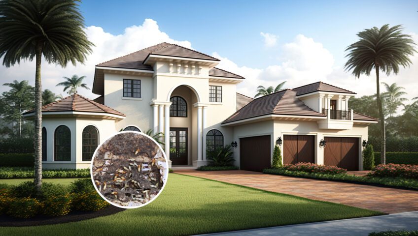 A beautiful home showing a termite infestation